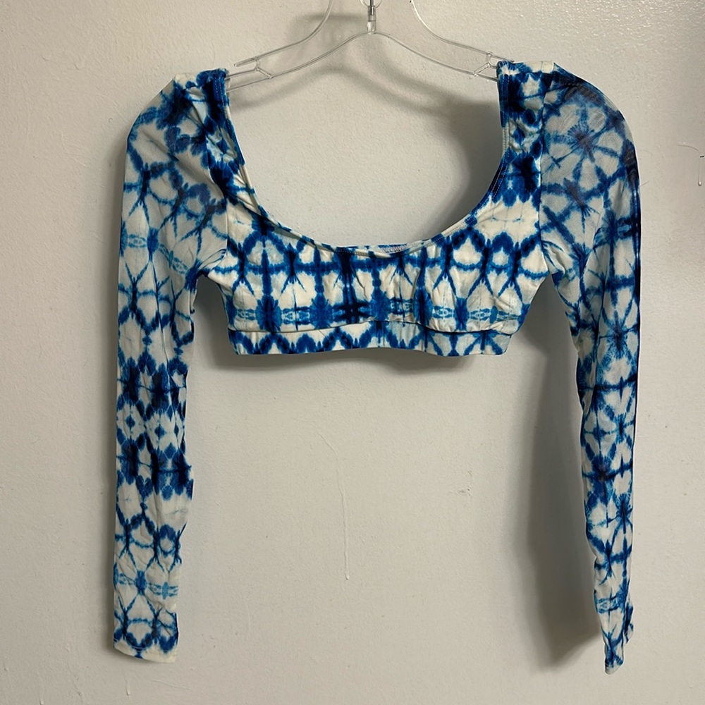 Tie Dye Swim/Rave/ Crop top